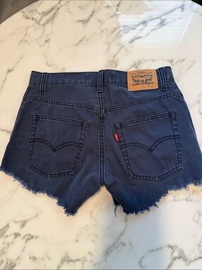 Levi's black denim cutoff shorts